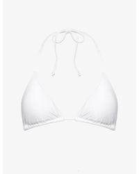 Gracejacob - Rain Shimmer Triangle Bikini Top - Lyst