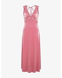 OMNES - Aurelia Velvet Maxi Dress - Lyst