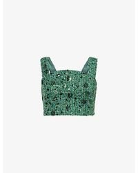 Amy Lynn - Lola Cropped Woven Top - Lyst
