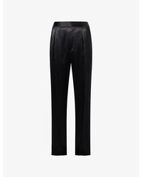 Tom Ford - Polka-Dot Double-Pleat Silk-Blend Trousers - Lyst