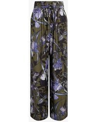 AllSaints - Tyler Batu Floral-print High-rise Woven Trousers Xx - Lyst