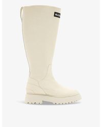 AllSaints - Octavia Logo-print Rubber Knee-high Boots - Lyst