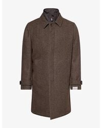 Corneliani - Herringbone Wool-Blend Coat - Lyst
