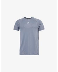 GYMSHARK - Apex Seamless Brand-Print Slim Fit Woven T-Shirt - Lyst