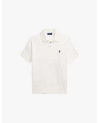 Polo Ralph Lauren - Logo-Embroidered Custom-Fit Knitted Cotton Polo Shirt - Lyst