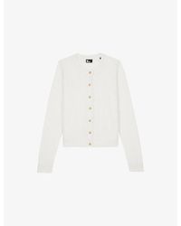 The Kooples - Round-Neck Button-Down Cashmere Cardigan - Lyst