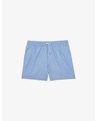 Reiss - Orient Geometric-Print Swim Shorts - Lyst