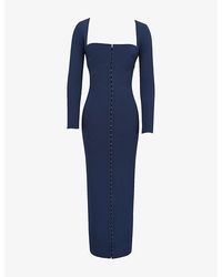 House Of Cb - Corinthia Long-Sleeve Bodycon Stretch-Woven Maxi Dress - Lyst
