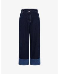 OMNES - Portland Contrast Wide-Leg Mid-Rise Denim Jeans - Lyst