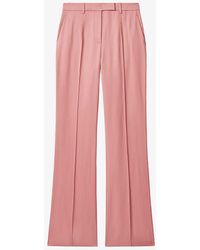 Reiss - Millie Flared-leg High-rise Woven Trousers - Lyst