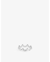 Apm Monaco - Wavy Sterling- And Cubic Zirconia Ring - Lyst