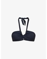 Seafolly - Collective Twist-Detail Halterneck Recycled Nylon-Blend Bikini Top - Lyst