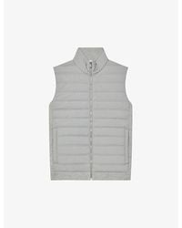 Reiss - William High-Collar Quilted Woven Gilet - Lyst