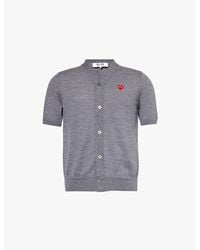 COMME DES GARÇONS PLAY - Logo-Patch Short-Sleeve Wool Polo Shirt - Lyst