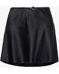 Reformation - Edda High-rise Silk Mini Skirt - Lyst