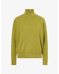 STAUD - Hudson Half-Zip Cashmere Jumper - Lyst