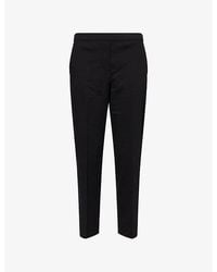 Theory - Treeca Tapered-Leg Woven Trousers - Lyst