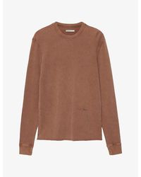 AllSaints - Raine Long-Sleeved Cotton-Knit T-Shirt - Lyst