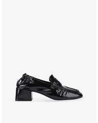 Steve Madden - Estee Heeled Patent-Leather Loafers - Lyst