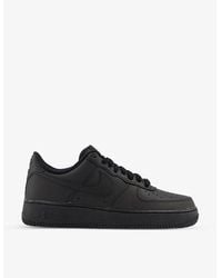 Nike - Air Force 1 '07 Logo-Patch Leather Low-Top Trainers - Lyst