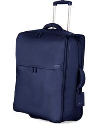 Lipault Blue Foldable Two-wheel Trolley Suitcase 75cm - Black