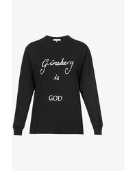 Bella Freud - Ginsberg Is God Brand-print Organic-cotton T-shirt - Lyst