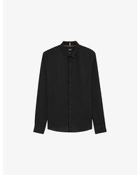 BOSS - Regular-Fit Long-Sleeve Linen Shirt - Lyst