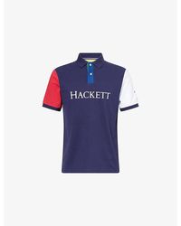 Hackett - Heritage Logo-Embroidered Cotton-Piqué Polo Shirt&Nbsp - Lyst