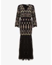 Phase Eight - Petite Sequin-Embellished Woven Maxi Dress - Lyst