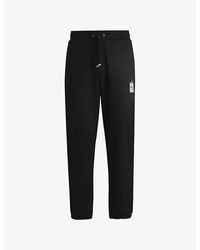 HUGO - Branded-Print Drawstring-Waist Cotton-Jersey Jogging Bottoms - Lyst