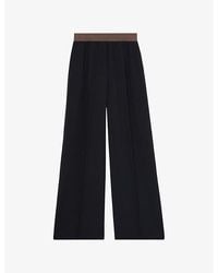 Reiss - Wilde Wide-Leg High-Rise Stretch-Woven Trousers - Lyst