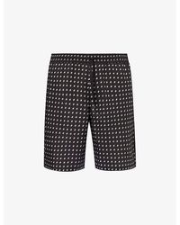 Emporio Armani - Drawstring-waist Printed Woven Shorts - Lyst