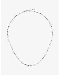 Missoma - Mini Paperclip Chain Platinum-Plated Stainless-Steel Necklace - Lyst