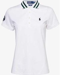 Polo Ralph Lauren - X Wimbledon Brand-patch Recycled-polyester And Cotton-blend Polo Shirt X - Lyst