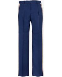 Gucci - Brand-appliqué Pressed-crease Straight-leg Regular-fit Woven Trousers - Lyst