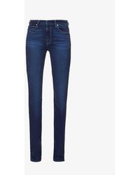 PAIGE - Hoxton Straight High-rise Cotton-blend Denim Jeans - Lyst