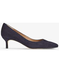 LK Bennett - Blu-vy Audrey Pointed-toe Suede Heeled Courts - Lyst
