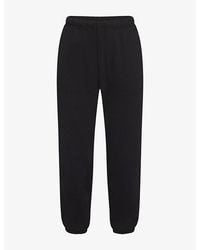 Skims - Fleece Lounge Relaxed Cotton-Jersey Jogging Bottoms - Lyst
