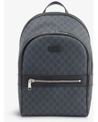 Gucci - Monogram-embellished Coated-canvas And Leather Backpack - Lyst
