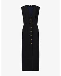 Blazé Milano - Luna Button-Up Woven Maxi Dress - Lyst