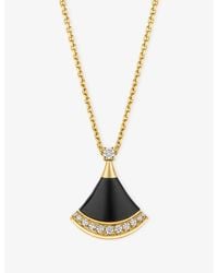 BVLGARI - Divas' Dream 18Ct- Onyx And 0.10Ct Brilliant-Cut Diamond Necklace - Lyst