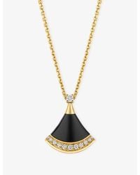BVLGARI - Divas' Dream 18Ct- Onyx And 0.10Ct Brilliant-Cut Diamond Necklace - Lyst