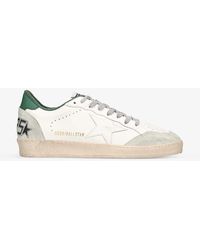 Golden Goose - Ballstar Logo-print Leather Low-top Trainers - Lyst