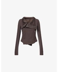 Rick Owens - Classic Biker Cropped Wool Jacket - Lyst