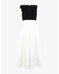 Phase Eight - Perla Colour-Block Satin Midi Dress - Lyst