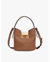 Marni - Trunkeroo Bucket Leather Shoulder Bag - Lyst