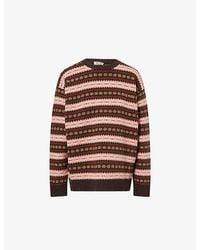 Miu Miu - Fair Isle Wool Knitted Jumper - Lyst