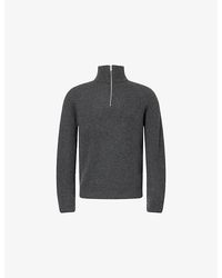 John Smedley - Ryker Quarter-Zip Knitted Cashmere And Wool-Blend Jumper - Lyst