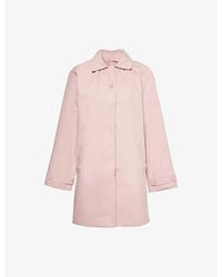 Peachy Den - Cheri Gathered Cotton-Twill Trench Coat - Lyst