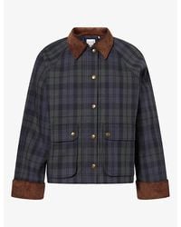 GOOD AMERICAN - The Heritage Check Cotton Jacket - Lyst